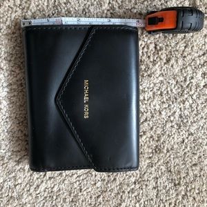 Michael Kors Small Leather Envelope Wallet BLACK